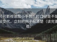 可可影视读图小手势：盯口径是不是没交代，立刻把例子标清楚（读完更稳）