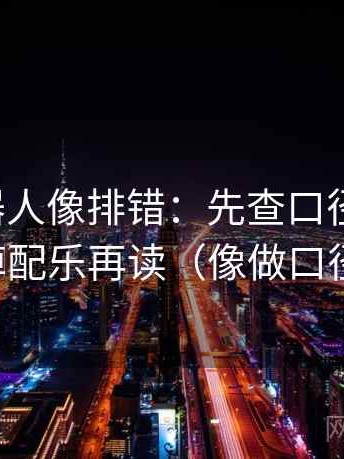 爱看机器人像排错：先查口径交代吗，再拿掉配乐再读（像做口径对齐）