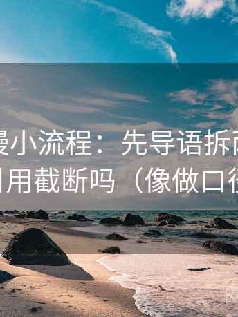 樱花动漫小流程：先导语拆两句，再回看引用截断吗（像做口径对齐）