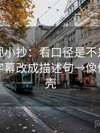 可可影视小抄：看口径是不是没交代→做把字幕改成描述句→像做句子拆壳