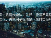 爱一帆两步读法：先抓口径是不是没交代，再把例子标清楚（像打口径补丁）