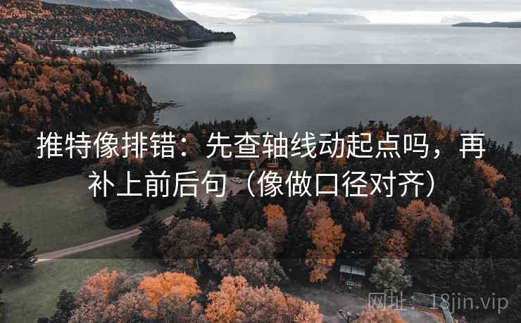 推特像排错：先查轴线动起点吗，再补上前后句（像做口径对齐）
