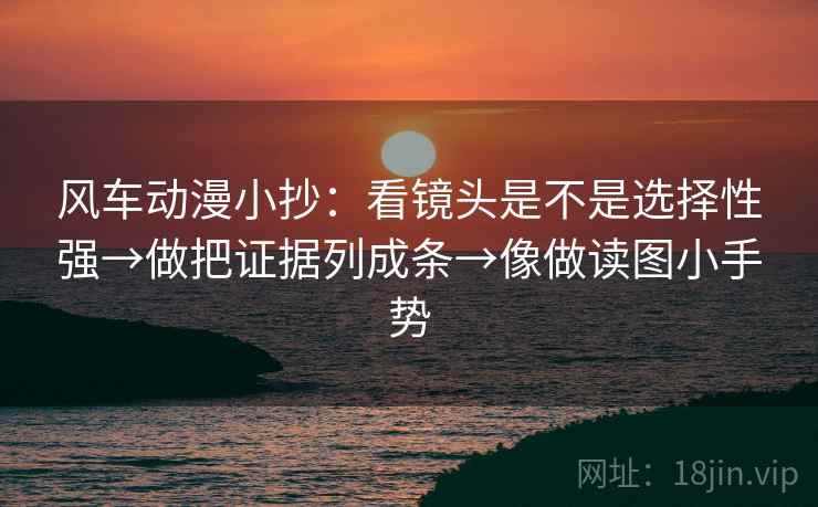 风车动漫小抄:看镜头是不是选择性强→做把证据列成条→像做读图小手势 风车动漫小抄:看镜头是不是选择性强→做把证据列成条→像做读图小手势