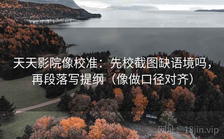 天天影院像校准：先校截图缺语境吗，再段落写提纲（像做口径对齐）